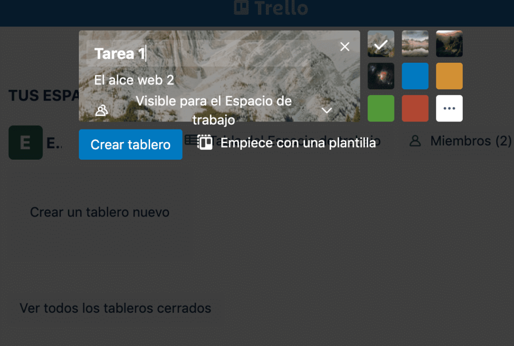 personalizar tablero trello