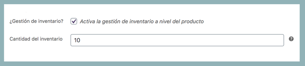 Imagen gestión de inventario para stock en woocommerce