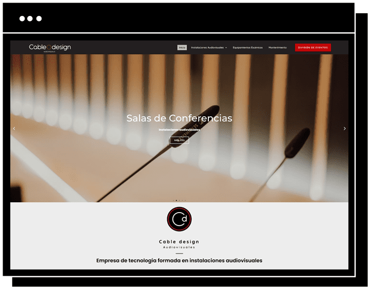 pantalla de web cable design audiovisuales