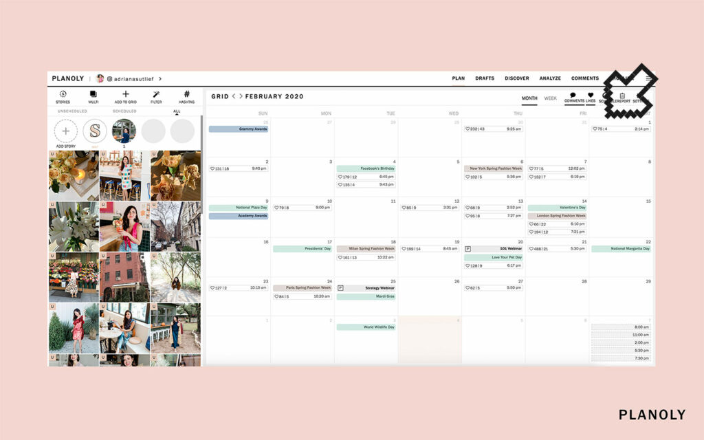 calendario ver tu contenido planificado para instagram
