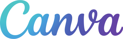 logotipo de canva en tonos azules