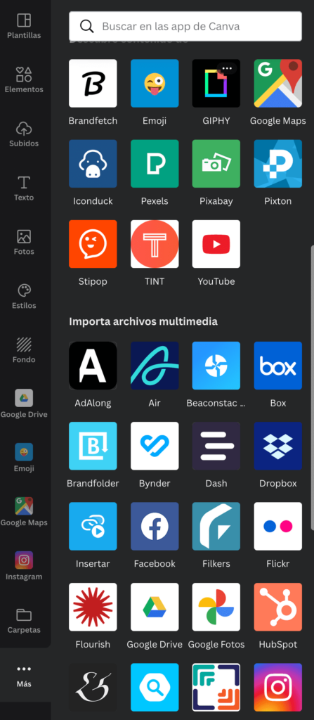 aplicaciones para anadir a canva
