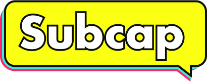 aparece el logotipo de Subcap que es la herramienta para crear subtítulos automáticos para vídeos